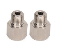 Keenso 1/8in NPT Female to M10x1.0 Male Pressure Gauge Sender Adapter, Stainless Steel Leakproof Converter with Universal Fit for Automobiles