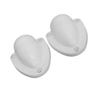 Keenso 1 Pair Boat Clam Shell Vent, Marine Wire Cable Vent Cover with 3 Screw Holes Plastic Clamshell Ventilator for Yachts Boats Ships