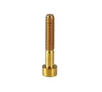 Keenso 1 Pcs Cycling Stem Bolt, Ti Bike Headset Stem M6 Thread Bolt 30/35/40/50 Long Screw Cycling Accessory (Gold)