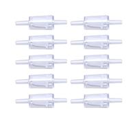 Keenso 10 PCs Check Valve 4 Mm PP Air Pump Aquarium 1 Path Water Stop Slogans for Fish - Strong Pressure, Excellent PP Material for Aquariums for (4mm White)
