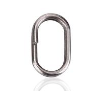 Keenso 100Pcs Fishing Split Rings , Stainless Steel Oval Split Rings Snap Carp Fishing Tackle Connector (9 * 15mm)