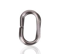 Keenso 100Pcs Fishing Split Rings , Stainless Steel Oval Split Rings Snap Carp Fishing Tackle Connector (6 * 10mm)