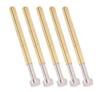 Keenso 100PCS POGO PIN Flat Head Feder -Spring Brass Material 2.36 Mm/0.1 Inch Tube Diameter 34 Mm/1.3 Inch PCB Test Probes for Industrial Devices