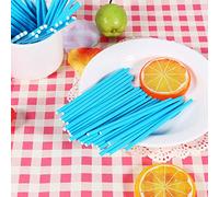 Keenso 100pcs/set Colorful Sticks for Making Candy, Sweet Chocolate, Ideal for Cake Pops, 10cm (Blue)