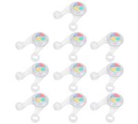 Keenso 10pcs LED Camping Rope Hanging Light, Camping Rope Warning Guard Lights Outdoor Silicone Camp Tent String Rope Warning Lights(Full Colour)