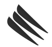 Keenso 12 Pcs 3 Colors 3 Inches Rubber Arrow Feathers Diy Arrow Fletchings Feather(Black) Shooting and Archery Supplies Shooting, Archery Supplies Shooting, Archery Supplies