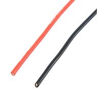 Keenso 12AWG Cable Flexible Tinned Copper Wire 2M Soft Silicone Stranded Electronic Cable 1M Red 1M Black 600V 88A for RC Cars Boats Drones DIY Hobby Users