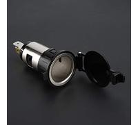 Keenso 12V 24V Car Cigarette Lighter Socket, Iron Clad Stamping ABS