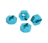 Keenso 14mm Wheel Hex Hub Kit, Aluminum Alloy Universal Upgrade Hex Adapter with Cross Socket Tool for 1/10 RC Cars Such As Senton (Blue)
