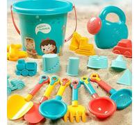 Keenso 18pcs Beach Toys Set,Sand Bucket and Shovels Set with Sand Molds for S
