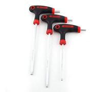 Keenso 1Set of Bike Hex Wrench Tool Multi-Functional Tool Long Handled Key Wrenches,Durable Plastic Three Hex Wrench Multi-Functional Headset Pedal Stem Bicycle Repair Hardware Tools