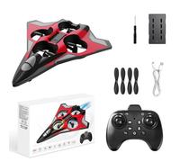 Keenso 2.4G RC Plane, EPP Foam Stunt Remote Control Aircraft with 3 Speed Modes, One-Touch Takeoff and Landing, Altitude Hold, 360° Roll for Beginners (Red)