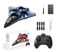 Keenso 2.4G RC Plane, EPP Foam Stunt Remote Control Aircraft with 3 Speed Modes, One-Touch Takeoff and Landing, Altitude Hold, 360° Roll for Beginners (Blue)