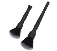 Keenso 2 Pcs Car Wash Brush, Soft Multi Purpose Automotive Cleaning Brush Universal for Auto (Black)