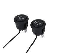 Keenso 2 Pcs Seat Switch, Universal Car Seat Heater Switch 3 Pin Round Heated Rocker High Low Off Control for Boat/Yacht Spare Parts