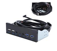 Keenso 2 Ports USB 3.0 + 2 Ports USB .0 - Interface with Mic, 10GBit / S Interface Rate, Screw Installation, Wide Applications