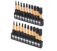 Keenso 20 Pieces Hex Head Wrench Drill Bit Set Alloy Steel Magnetic Bits for Impact Drill Furniture Assembly Auto Maintenance