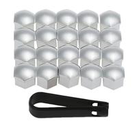 Keenso 21mm Wheel Nut Covers ABS Plastic Wheel Nut Caps 20pcs with Removal Tool Universal Lug Covers for Standard Nuts Bolt Head Protection for Cars (S)