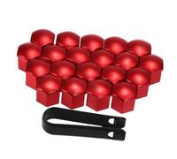 Keenso 21mm Wheel Nut Covers ABS Plastic Wheel Nut Caps 20pcs with Removal Tool Universal Lug Covers for Standard Nuts Bolt Head Protection for Cars (R)