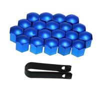 Keenso 21mm Wheel Nut Covers ABS Plastic Wheel Nut Caps 20pcs with Removal Tool Universal Lug Covers for Standard Nuts Bolt Head Protection for Cars (BL)