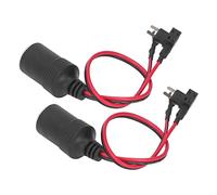 Keenso 2pcs Cigarette Lighter Socket ABS Female Connector DC 12V 24V 8A