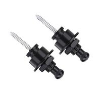 Keenso 2Pcs Metal Guitar Strap Locks, Easy Installation, Secure Locking Position, Suitable for Electric Guitars, Practical and Durable Strap Locks (Black)