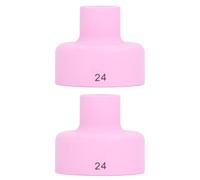 Keenso 2Pcs TIG Welding Cup 24# Ceramic Nozzle Easy Install High