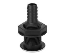 Keenso 3/4in Boat Drain Plug, High Strength Nylon Marine Thru Hull Fitting, Twist Adjustable Leakproof Connector for Boat Transoms Live Wells Ice Chests Yachts (Straight Pipe)