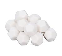 Keenso 30PCS 12 Sided Dice Plastic Write On Teaching Dice Cubes Polyhedral Kit for Entertainment Education 2.2cm White