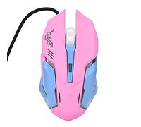 Keenso 3200 DPI High Sensitivity Pink Gaming Mouse for Esports Players | Responsive Click Feedback, Ergonomic Hand Support, Colourful LED Glow Effect, Plug and Play Setup, Broad OS Compatibility