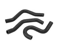 Keenso 3Pcs Motorcycle Radiator Hose, High Temperature Resistant Silicone Radiator Coolant Hose with 3 Layer Thickened Design, for CR80R CR85R 1998-2007 (Black)