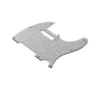 Keenso 3Ply Guitar Pickguard PVC Celluloid TL Pickguard 2.2mm Single Coil Pickup Hole Brown Tortoise Replacement for Telecaster Style Electric Guitar Players (White Pearl)