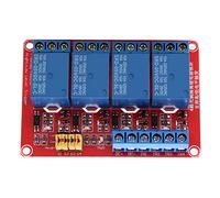 Keenso 4 Channel Relay Module, 5V Relay Board with Optocoupler, High & Low Trigger, 5V/12V/24V