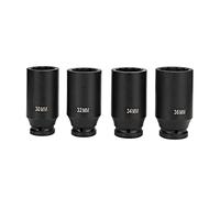 Keenso 4 Pcs Drive Impact Socket Set, 1/2 Inch Deep Impact Socket Repairing Tool Set 12 Point Head Adapter High Hardness
