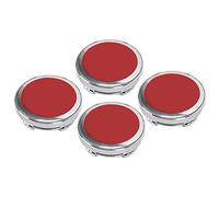 Keenso 4 Pcs Wheel Rim Hub Center Cover, Car Wheel Centre Cap Cover Water Proof Aluminium Alloy Scratch Prevention Replacement for 500 (Red)