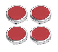 Keenso 4 Pcs Wheel Rim Hub Center Cover Car Wheel Centre Cap, Weather Proof Performance, Easy Installation Process, Stylish and Protective Design, Compatible for 500 Replacement, (Red)