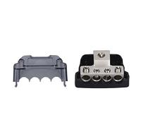 Keenso 4 Way Power Distribution Block, Fuse Holder for Car Audio Amplifier System with High Temperature Base and Impact Resistant Cover, Suitable for Auto RV ATV Boat