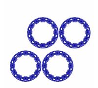 Keenso 4Pcs 10 Inch ATV Wheel Hub Trim, ABS Plastic Sporty Design Universal Fitment for Go Kart, with Scratch Protection and Easy Installation (Blue)