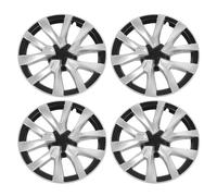 Keenso 4PCS 18in Wheel Hub Cap, ABS Material, Full Coverage Wheel Rim Cover for 2017 to 2023 (Silver Black Color)