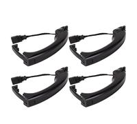 Keenso 4pcs Exterior Door Handle, Rugged Durability Comfortable Grip, Snap On Design for Quick Replacement, with OE Numbers 4L0837205B 4L0837205A URO014421, for Vehicle Front Rear Left