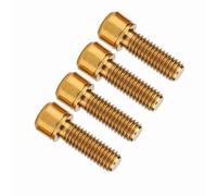 Keenso 4Pcs M6x18mm Alloy Bike Disc Brake Clamp Bolts for Fixing, Crank Locking, and Headset Stem with Gasket (M6x18 with spacer)