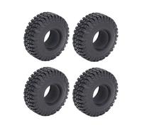 Keenso 4PCS RC Rubber Tires, High Traction Upgraded 1/10 RC Car Tires 115mm Diameter 40mm Width for SCX10 and Similar Vehicles