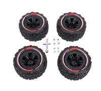 Keenso 4PCS RC Wheel Tire, Extra Large 83x42.5mm RC Wheel Tires Set, Mud Terrain Accessories for 1/14 1/16 Car Crawler Truck (Black)
