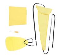 Keenso 4Pcs Saxophone Cleaning Care Kit with Belt, Thumb Rest Cushion, Reed Case, & Mouthpiece Brush, Comprehensive Cleaning (Yellow)