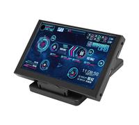 Keenso 5 Inch PC CPU RAM HDD Data Monitor HD Multimedia Interface Display Computer Temp Monitor Mini Secondary Screen for AIDA64 Software Users Aluminum Alloy Black 1