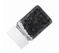Keenso 500pcs Hair Extension Beads, Silicone Lined Micro Link I Tip Beads for Human Hair Extensions, Easy to Use and Comfortable for All Users (Black)