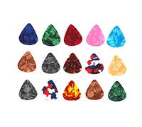 Keenso 50Pcs Celluloid Guitar Picks Plectrums, Thin for Sweeping, Thick for Breaking Chords, Suitable for Various Folk Guitar (Thickness 0.46mm)