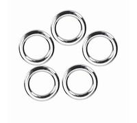 Keenso 50Pcs Stainless Steel Fishing Split Rings Connector Accessory, High Strength Design for Big Fish, Available in 5 Sizes for Versatile Usage (S)