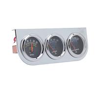Keenso 52mm Car Ammeter Gauge, Triple Gauge Kit Set 3-in-1 AMP Oil Pressure Water Temp Meter for 12V Vehicles
