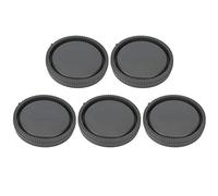 Keenso 5Pcs Black Plastic Lens Protective Cover for E Mount Mirrorless Camera Lightweight and Durable Lens Cap for Dust and Fingerprint Prevention